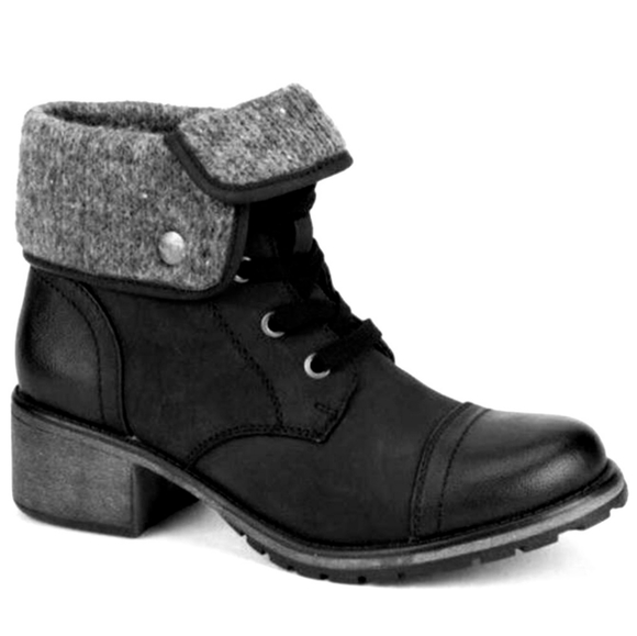 roxy combat boots black